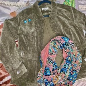 Christopher Banks- Suede Green jacket